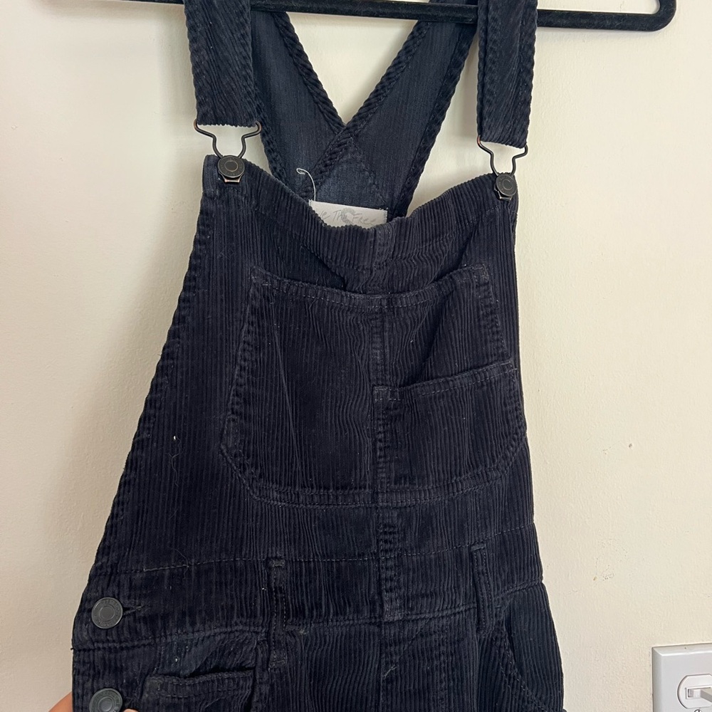 Black Corduroy free people Overalls